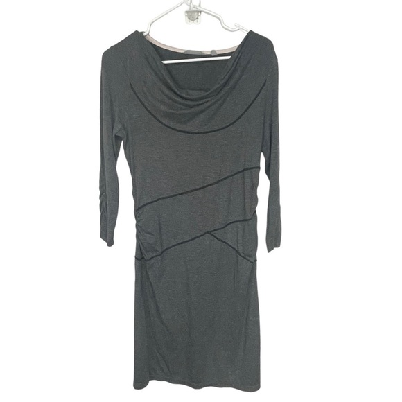 Athleta Dresses & Skirts - Athleta Grey Heather Long Sleeve Knit Athletic Dress Small